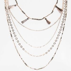 Rebecca Minkoff Layered Tassel Necklace
